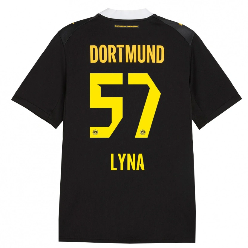 Danxen Kvinder Schwarz Lyna #57 Sort Rød Gul Udebane Spillertrøjer 2026/27 Trøje T-Shirt