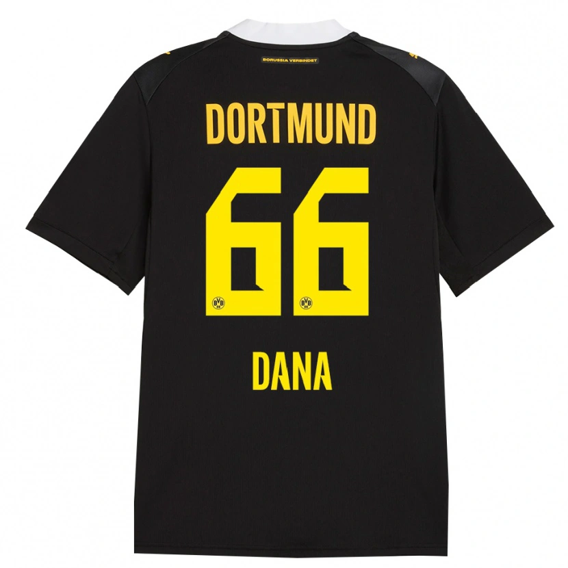 Danxen Kvinder Bleckmann Dana #66 Sort Rød Gul Udebane Spillertrøjer 2026/27 Trøje T-Shirt
