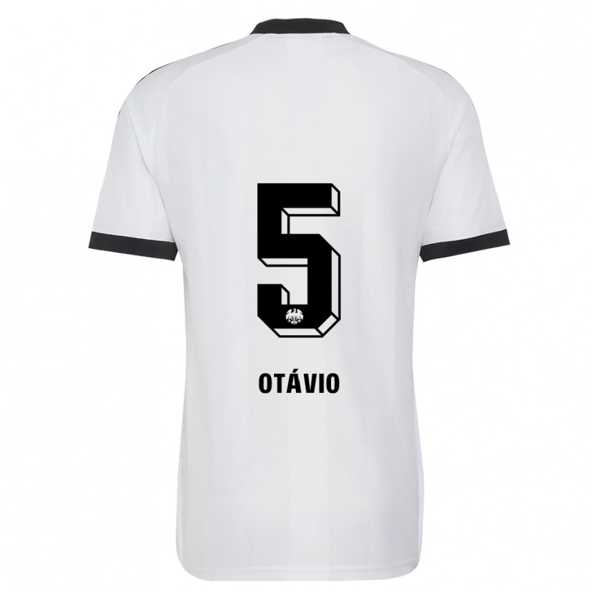 Danxen Kvinder Otávio Manoel Galdino Fernandes #5 Sort Hvid Udebane Spillertrøjer 2026/27 Trøje T-Shirt