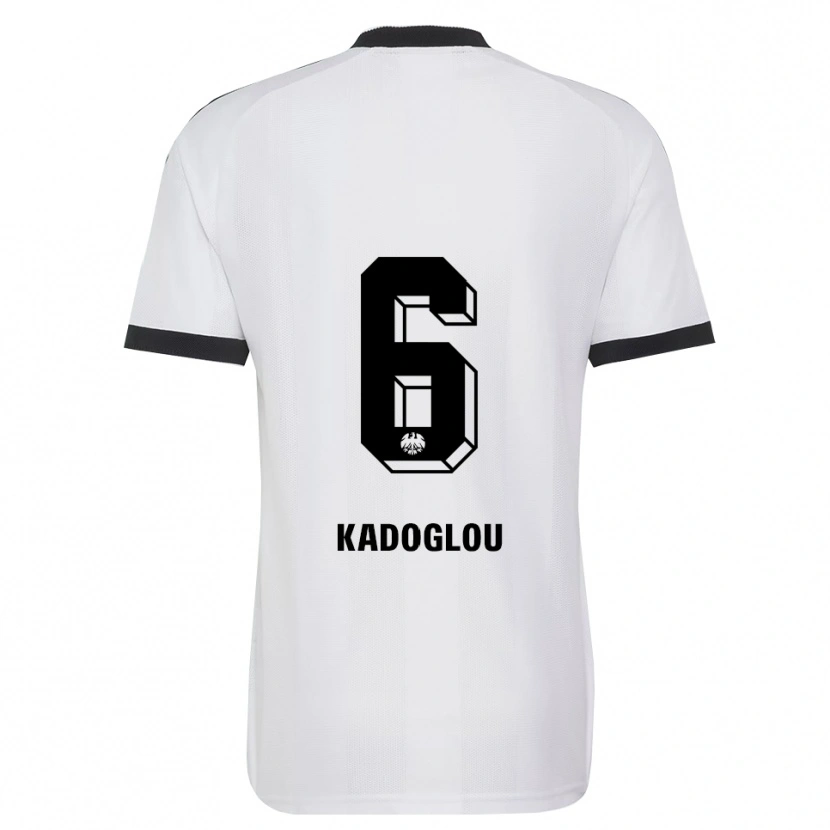 Danxen Kvinder Alexandros Kadoglou #6 Sort Hvid Udebane Spillertrøjer 2026/27 Trøje T-Shirt