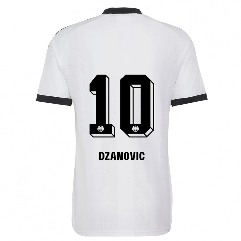 Danxen Kvinder Benjamin Dzanovic #10 Sort Hvid Udebane Spillertrøjer 2026/27 Trøje T-Shirt