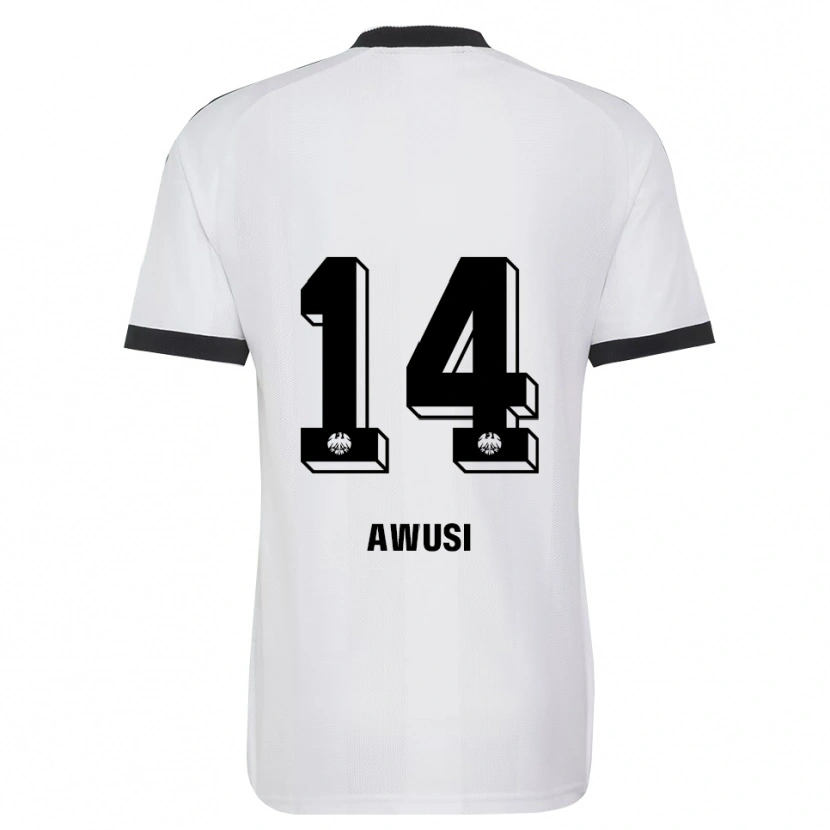 Danxen Kvinder Junior Awusi #14 Sort Hvid Udebane Spillertrøjer 2026/27 Trøje T-Shirt