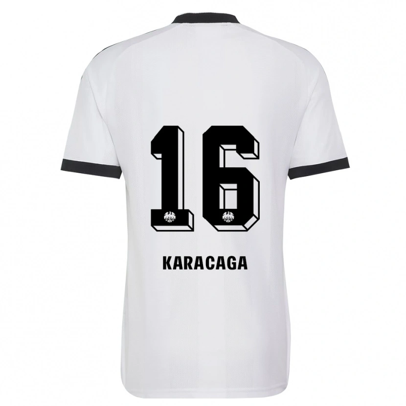 Danxen Kvinder Tom Karacaga #16 Sort Hvid Udebane Spillertrøjer 2026/27 Trøje T-Shirt