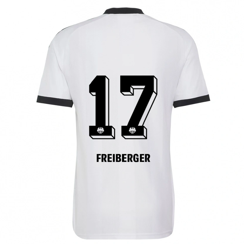 Danxen Kvinder Benjamin Freiberger #17 Sort Hvid Udebane Spillertrøjer 2026/27 Trøje T-Shirt