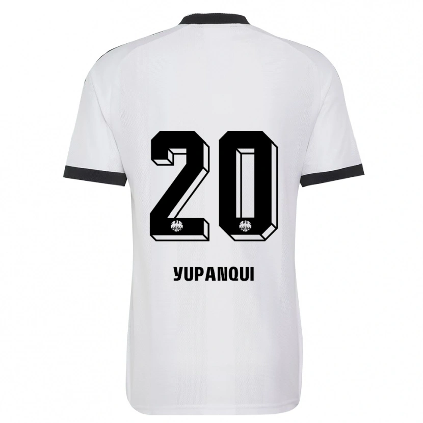 Danxen Kvinder Philipp Eisele Yupanqui #20 Sort Hvid Udebane Spillertrøjer 2026/27 Trøje T-Shirt