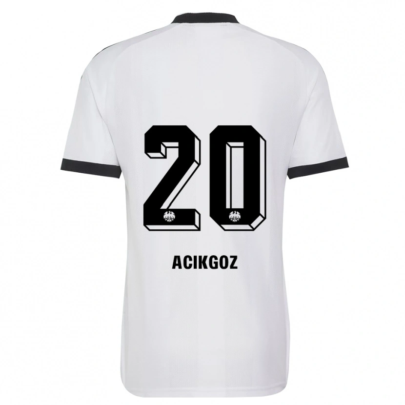 Danxen Kvinder Ilayda Acikgoz #20 Sort Hvid Udebane Spillertrøjer 2026/27 Trøje T-Shirt