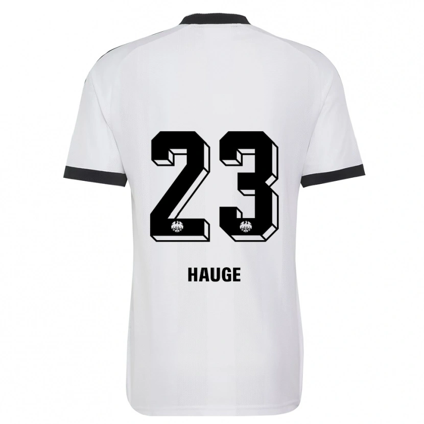 Danxen Kvinder Jens Petter Hauge #23 Sort Hvid Udebane Spillertrøjer 2026/27 Trøje T-Shirt