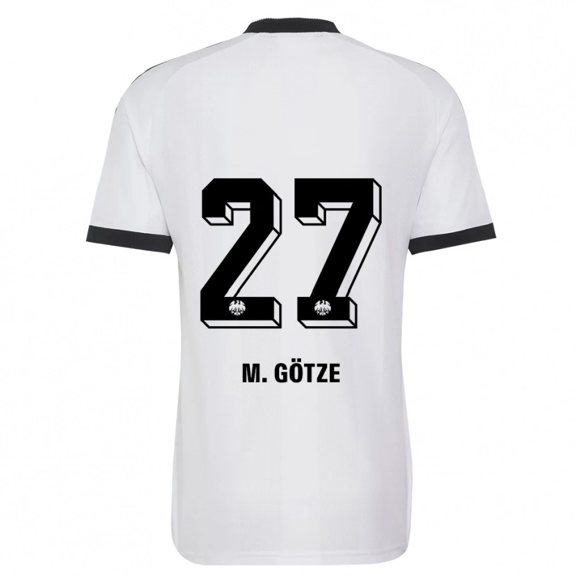 Danxen Kvinder Mario Götze #27 Sort Hvid Udebane Spillertrøjer 2026/27 Trøje T-Shirt