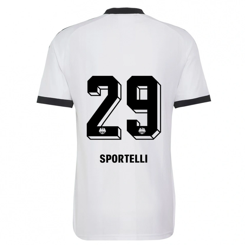 Danxen Kvinder Flavio Sportelli #29 Sort Hvid Udebane Spillertrøjer 2026/27 Trøje T-Shirt