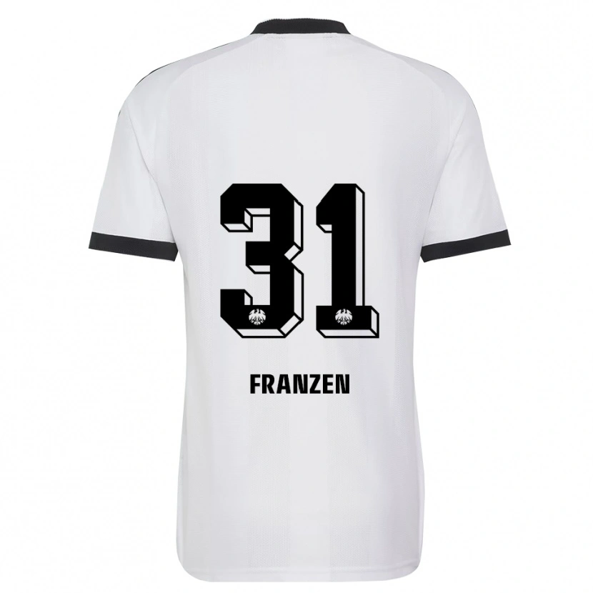 Danxen Kvinder Marlon Franzen #31 Sort Hvid Udebane Spillertrøjer 2026/27 Trøje T-Shirt