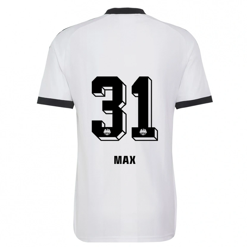 Danxen Kvinder Philipp Max #31 Sort Hvid Udebane Spillertrøjer 2026/27 Trøje T-Shirt