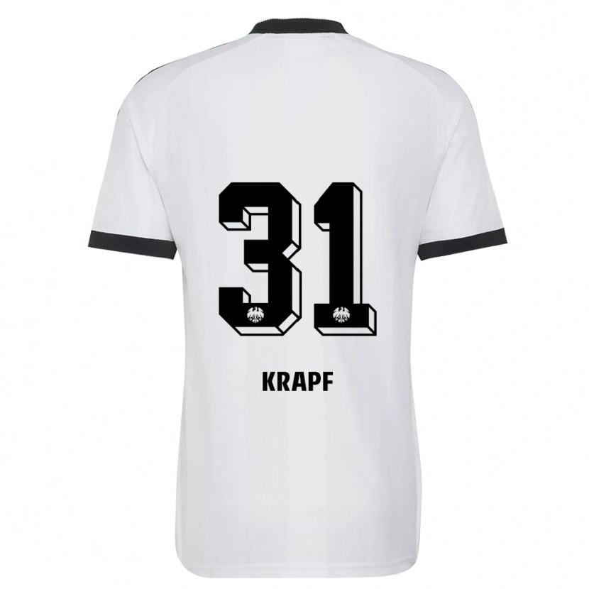 Danxen Kvinder Maximilian Krapf #31 Sort Hvid Udebane Spillertrøjer 2026/27 Trøje T-Shirt