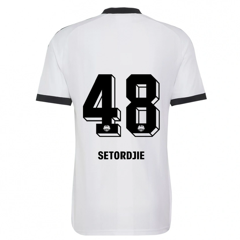 Danxen Kvinder Lawrence Setordjie #48 Sort Hvid Udebane Spillertrøjer 2026/27 Trøje T-Shirt