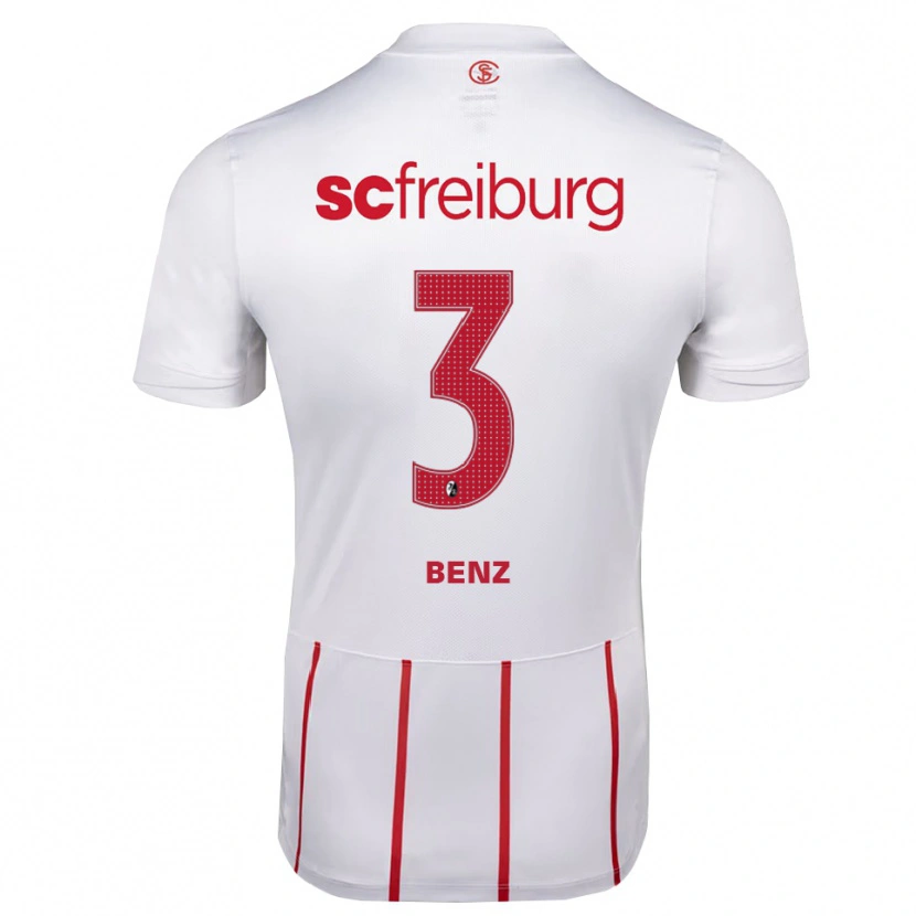 Danxen Kvinder Jakob Benz #3 Hvid Rød Gul Udebane Spillertrøjer 2026/27 Trøje T-Shirt
