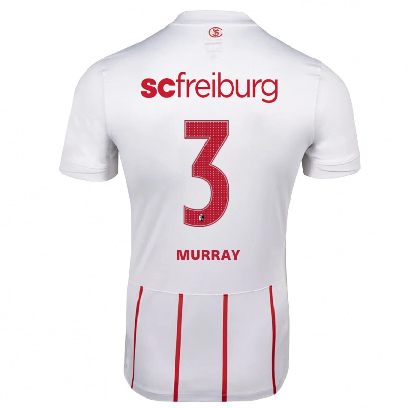 Danxen Kvinder Drew Murray #3 Hvid Rød Gul Udebane Spillertrøjer 2026/27 Trøje T-Shirt