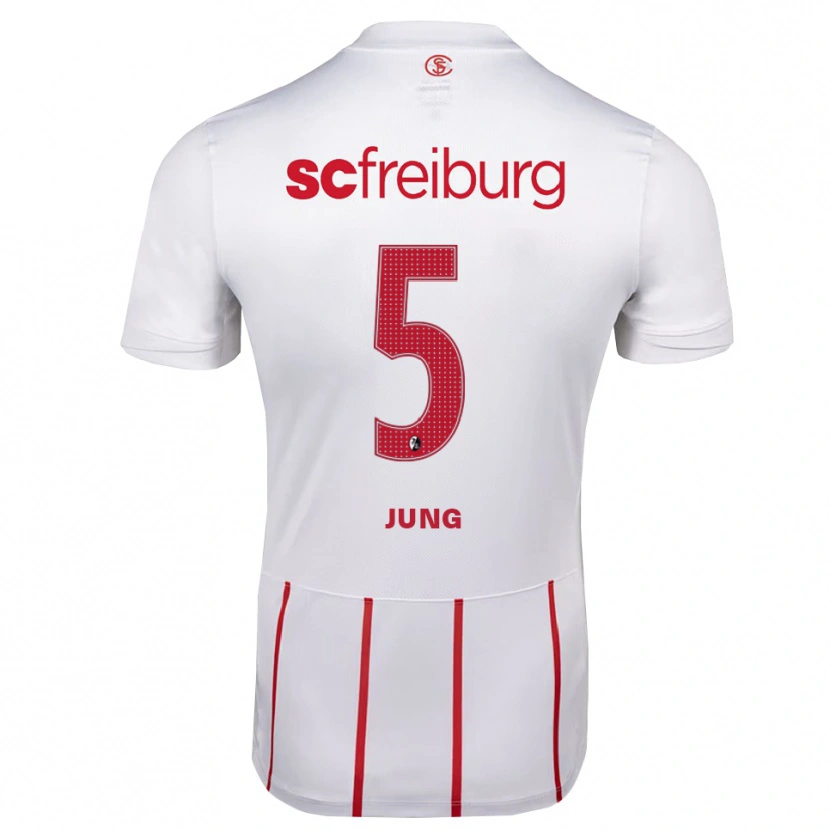 Danxen Kvinder Anthony Jung #5 Hvid Rød Gul Udebane Spillertrøjer 2026/27 Trøje T-Shirt