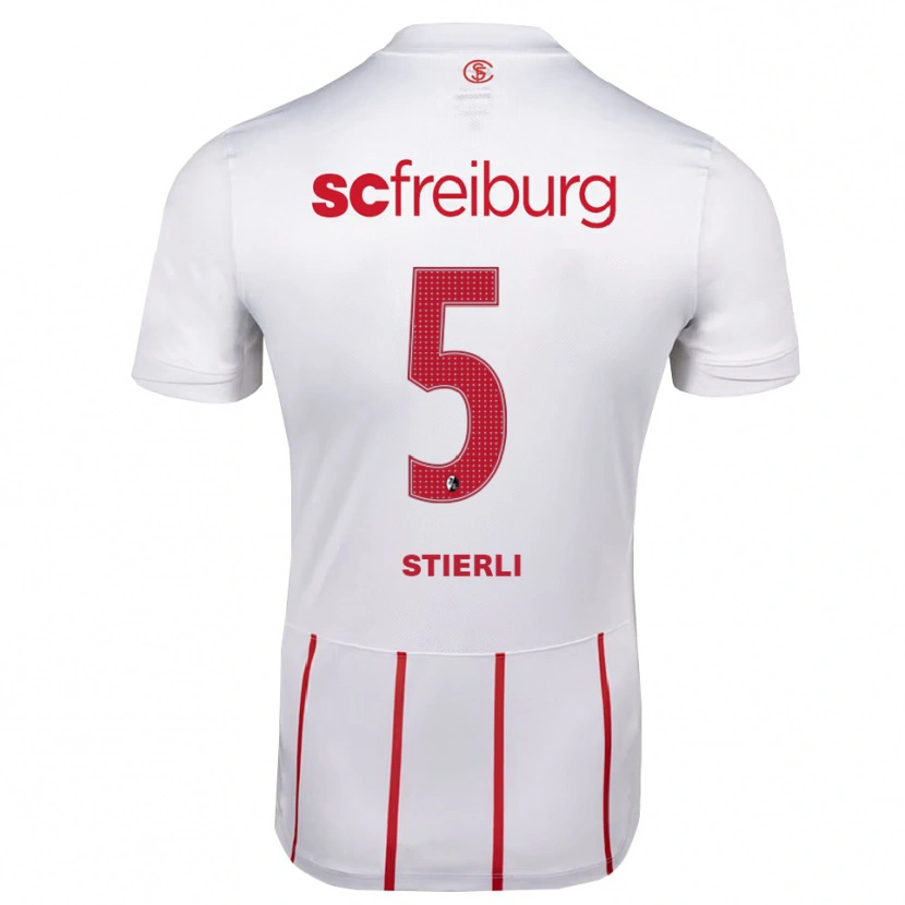 Danxen Kvinder Julia Stierli #5 Hvid Rød Gul Udebane Spillertrøjer 2026/27 Trøje T-Shirt