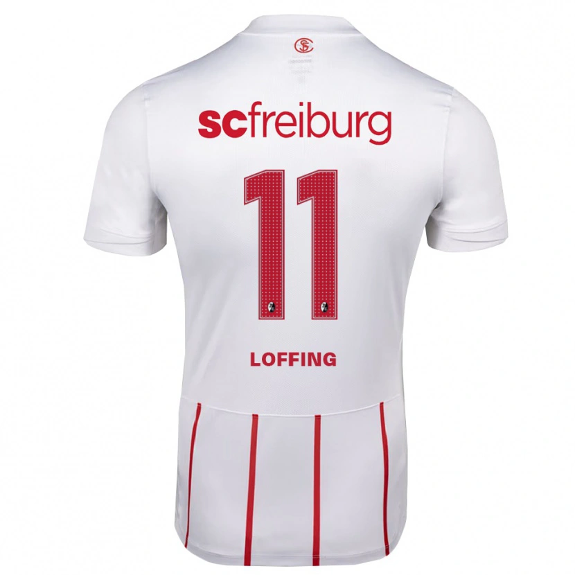 Danxen Kvinder Lucas Loffing #11 Hvid Rød Gul Udebane Spillertrøjer 2026/27 Trøje T-Shirt