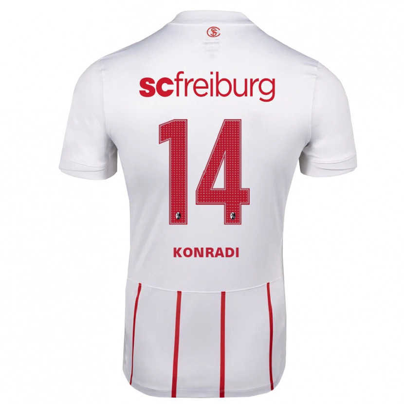 Danxen Kvinder Lennart Konradi #14 Hvid Rød Gul Udebane Spillertrøjer 2026/27 Trøje T-Shirt
