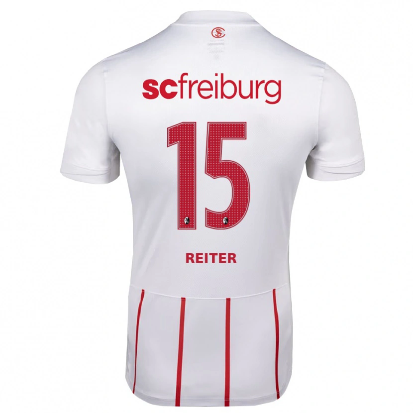 Danxen Kvinder Vincent Reiter #15 Hvid Rød Gul Udebane Spillertrøjer 2026/27 Trøje T-Shirt