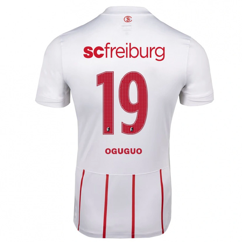 Danxen Kvinder Elijah Oguguo #19 Hvid Rød Gul Udebane Spillertrøjer 2026/27 Trøje T-Shirt