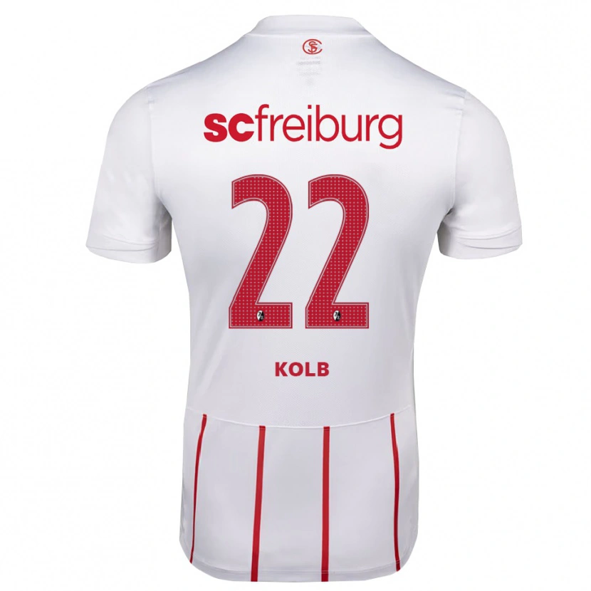 Danxen Kvinder Lisa Kolb #22 Hvid Rød Gul Udebane Spillertrøjer 2026/27 Trøje T-Shirt