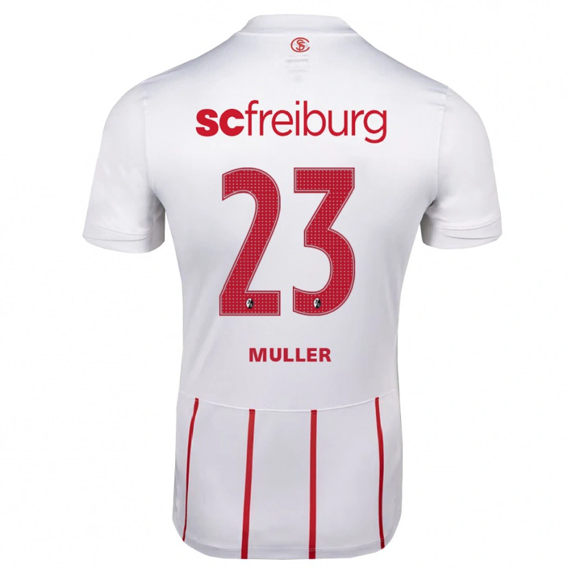 Danxen Kvinder Marie Müller #23 Hvid Rød Gul Udebane Spillertrøjer 2026/27 Trøje T-Shirt