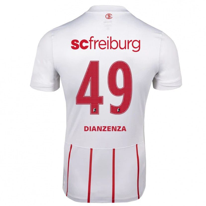 Danxen Kvinder Chrisdy Dianzenza #49 Hvid Rød Gul Udebane Spillertrøjer 2026/27 Trøje T-Shirt