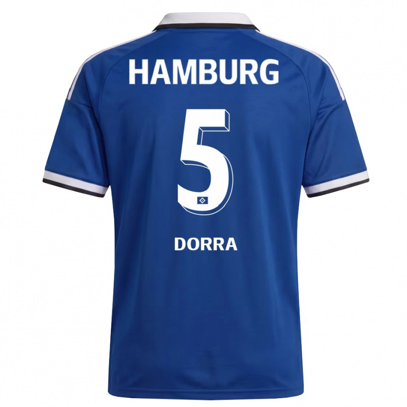 Danxen Kvinder Raphael Dorra #5 Hvid Blå Udebane Spillertrøjer 2026/27 Trøje T-Shirt