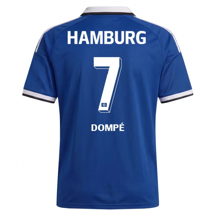Danxen Kvinder Jean-Luc Dompé #7 Hvid Blå Udebane Spillertrøjer 2026/27 Trøje T-Shirt