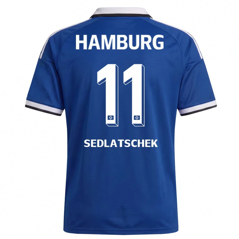 Danxen Kvinder Thierry Sedlatschek #11 Hvid Blå Udebane Spillertrøjer 2026/27 Trøje T-Shirt