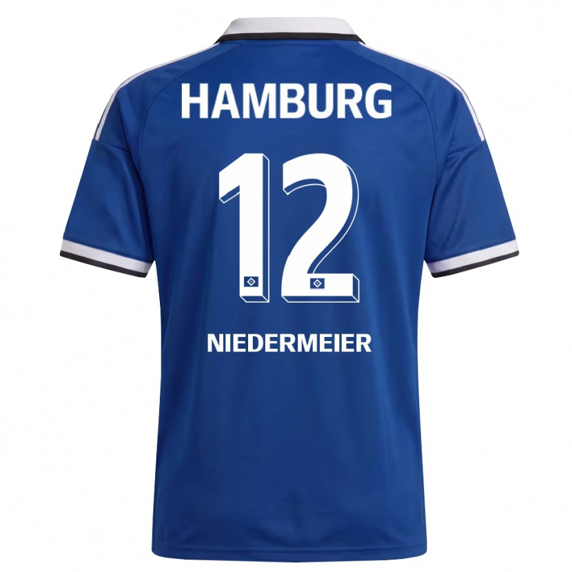 Danxen Kvinder Philipp Niedermeier #12 Hvid Blå Udebane Spillertrøjer 2026/27 Trøje T-Shirt