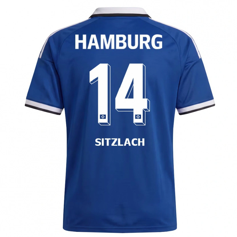 Danxen Kvinder Robin Sitzlach #14 Hvid Blå Udebane Spillertrøjer 2026/27 Trøje T-Shirt