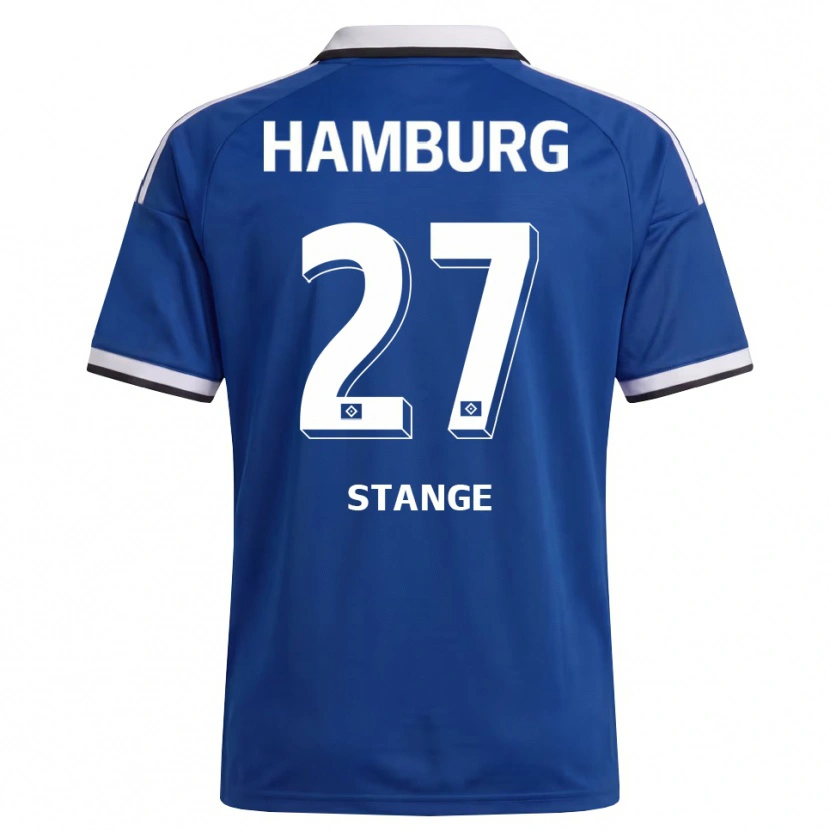 Danxen Kvinder Tobias Stange #27 Hvid Blå Udebane Spillertrøjer 2026/27 Trøje T-Shirt