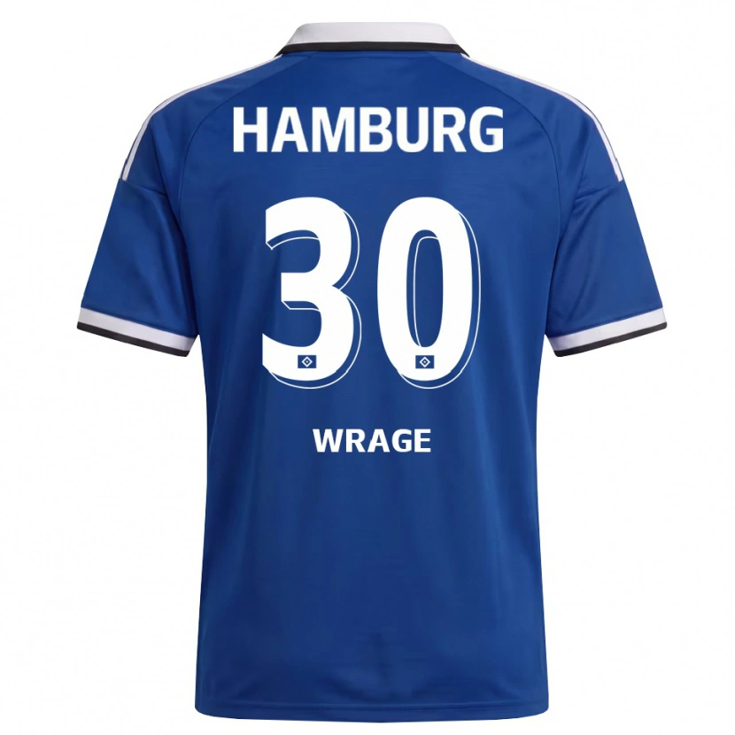 Danxen Kvinder Joris Wrage #30 Hvid Blå Udebane Spillertrøjer 2026/27 Trøje T-Shirt