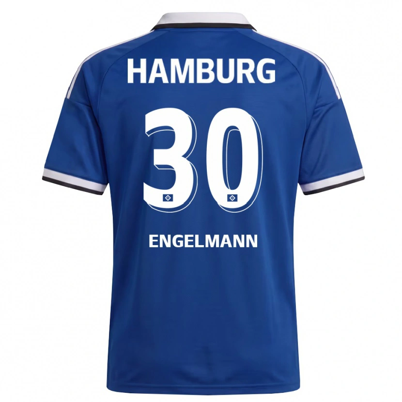 Danxen Kvinder Timon Engelmann #30 Hvid Blå Udebane Spillertrøjer 2026/27 Trøje T-Shirt
