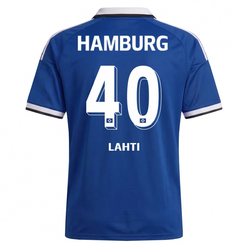 Danxen Kvinder Elias Lahti #40 Hvid Blå Udebane Spillertrøjer 2026/27 Trøje T-Shirt