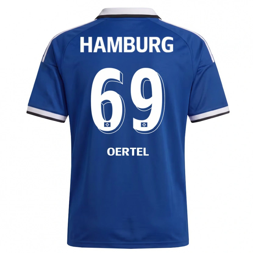 Danxen Kvinder Jan Oertel #69 Hvid Blå Udebane Spillertrøjer 2026/27 Trøje T-Shirt