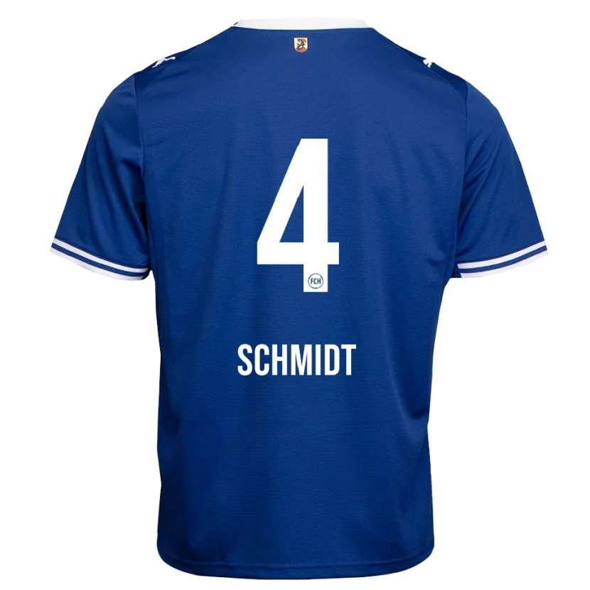 Danxen Kvinder Luke Schmidt #4 Kongelig Blå Hvid Udebane Spillertrøjer 2026/27 Trøje T-Shirt