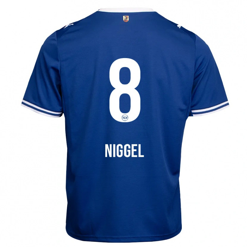 Danxen Kvinder Henrik Niggel #8 Kongelig Blå Hvid Udebane Spillertrøjer 2026/27 Trøje T-Shirt