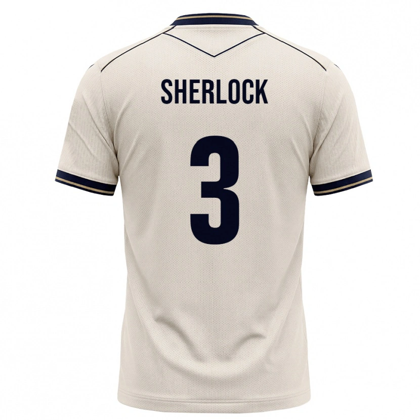 Danxen Kvinder Finn Sherlock #3 Off-White Blækblå Udebane Spillertrøjer 2026/27 Trøje T-Shirt