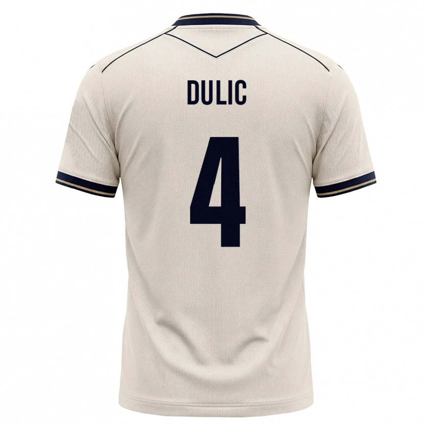 Danxen Kvinder Sean Dulic #4 Off-White Blækblå Udebane Spillertrøjer 2026/27 Trøje T-Shirt