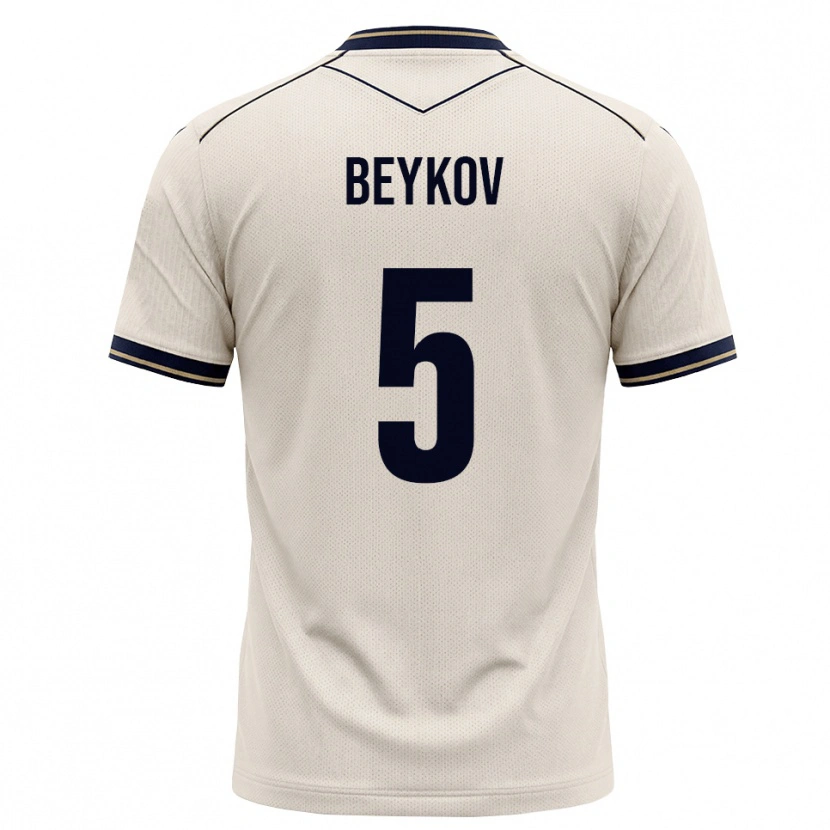 Danxen Kvinder Viktor Beykov #5 Off-White Blækblå Udebane Spillertrøjer 2026/27 Trøje T-Shirt