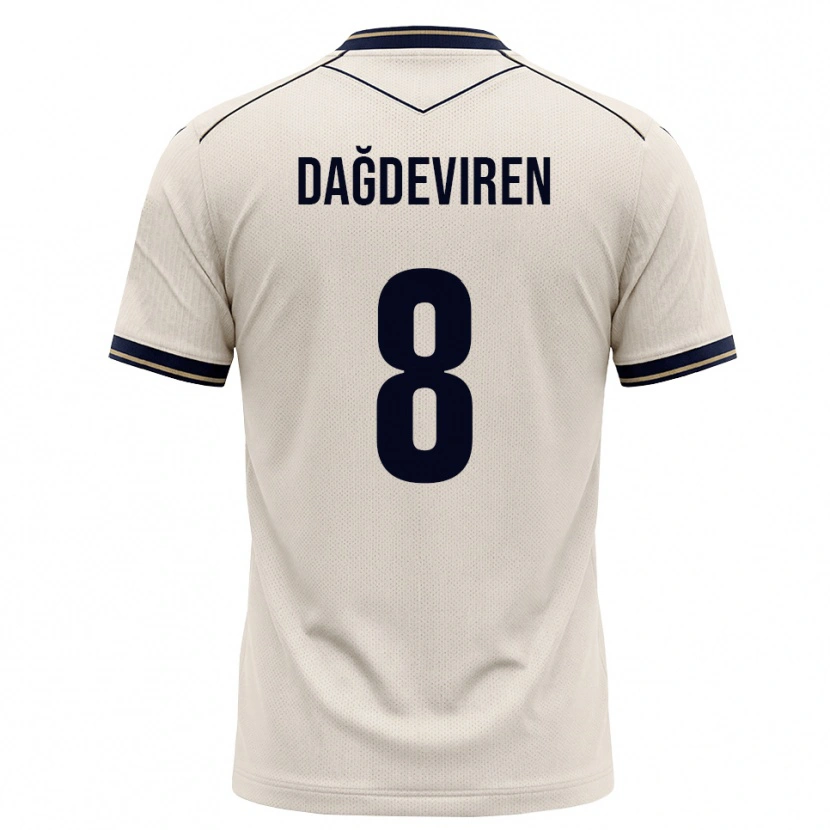 Danxen Kvinder Diren Dağdeviren #8 Off-White Blækblå Udebane Spillertrøjer 2026/27 Trøje T-Shirt