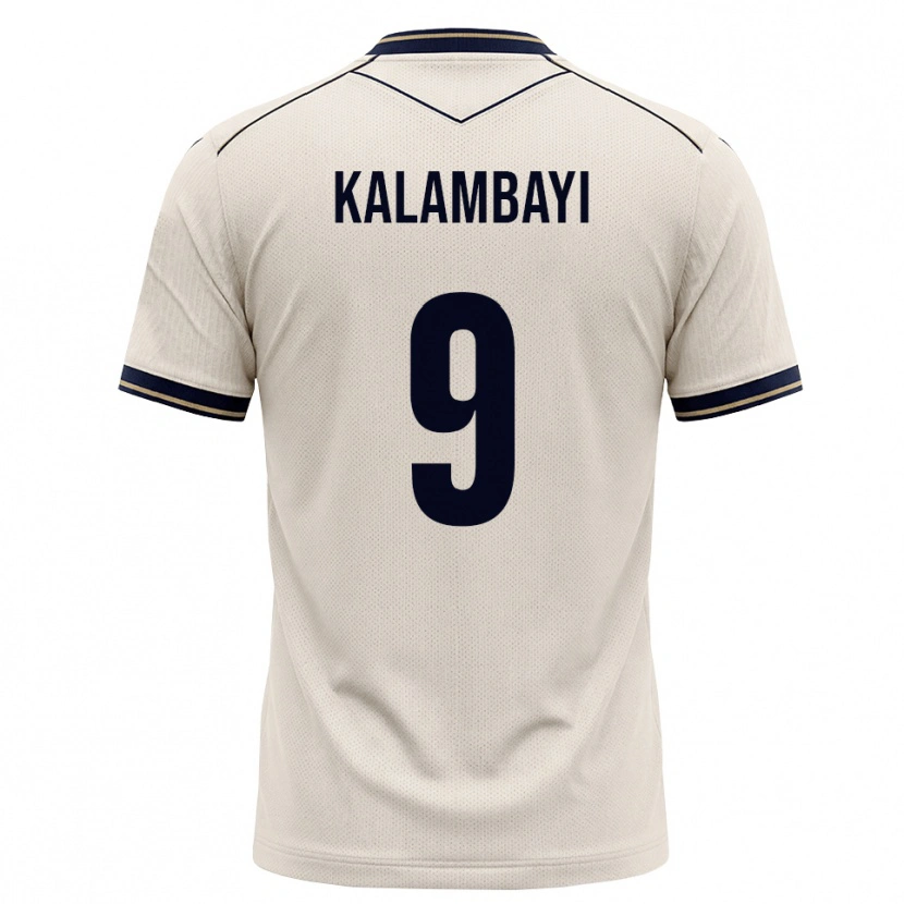 Danxen Kvinder Simon Kalambayi #9 Off-White Blækblå Udebane Spillertrøjer 2026/27 Trøje T-Shirt