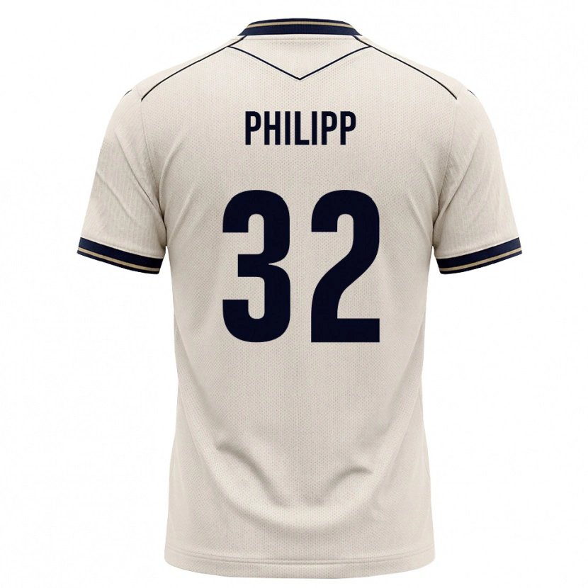 Danxen Kvinder Tim Philipp #32 Off-White Blækblå Udebane Spillertrøjer 2026/27 Trøje T-Shirt