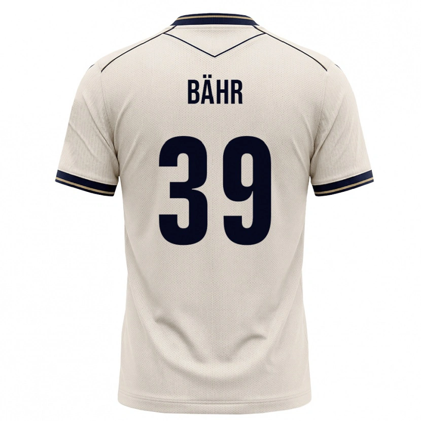 Danxen Kvinder Florian Bähr #39 Off-White Blækblå Udebane Spillertrøjer 2026/27 Trøje T-Shirt