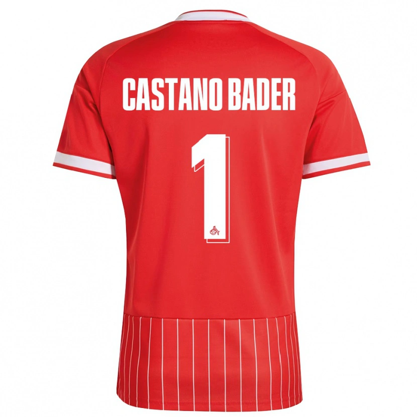 Danxen Kvinder Simeon Castano Bader #1 Rød Hvid Grøn Udebane Spillertrøjer 2026/27 Trøje T-Shirt