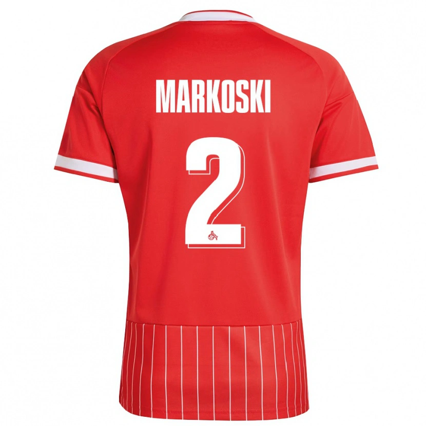 Danxen Kvinder Kristian Markoski #2 Rød Hvid Grøn Udebane Spillertrøjer 2026/27 Trøje T-Shirt