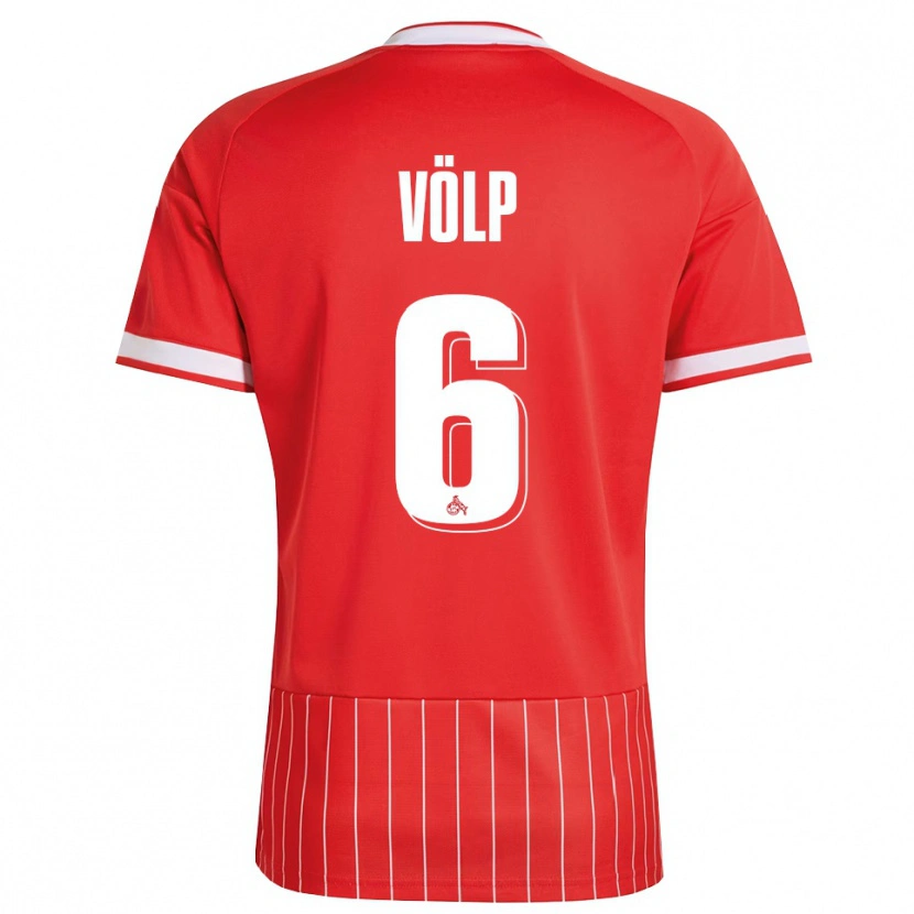 Danxen Kvinder Lennard Völp #6 Rød Hvid Grøn Udebane Spillertrøjer 2026/27 Trøje T-Shirt
